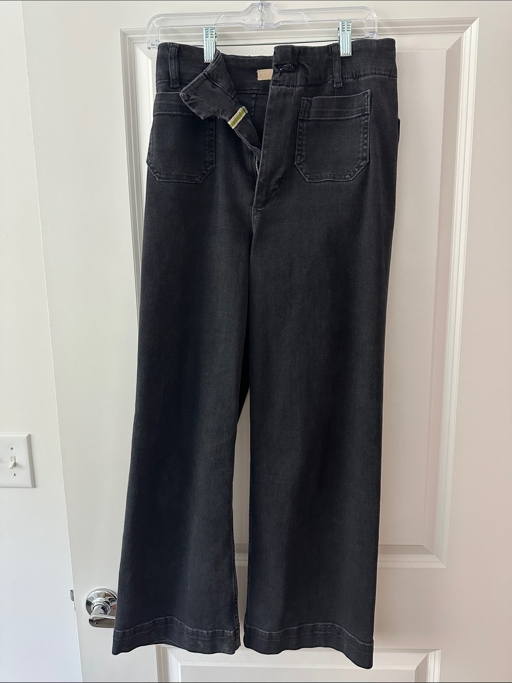 Anthropologie Pilcro Black Wide-Leg Women's Jeans - Classic High-Rise